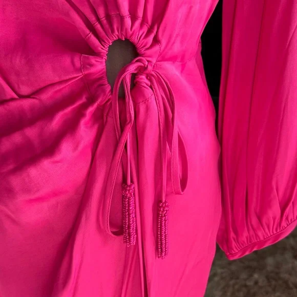 FARM Rio Bold Pink Long Sleeve Dress - Picture 3 of 5